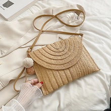 Load image into Gallery viewer, Straw Woven Crossbody Bag