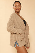 Load image into Gallery viewer, Knit Cardigan - with Side Slits