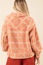 Load image into Gallery viewer, Oversized Plaid Sherpa Jacket