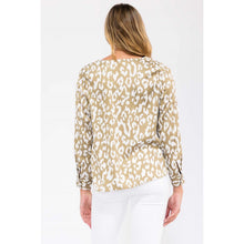 Load image into Gallery viewer, Animal Print Satin Blouse
