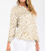 Load image into Gallery viewer, Animal Print Satin Blouse