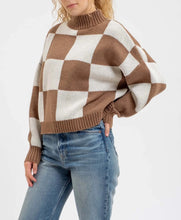 Load image into Gallery viewer, Checkered Knit Sweater