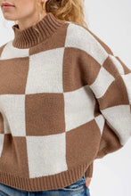 Load image into Gallery viewer, Checkered Knit Sweater