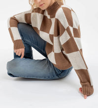 Load image into Gallery viewer, Checkered Knit Sweater