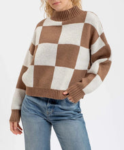 Load image into Gallery viewer, Checkered Knit Sweater