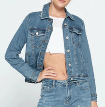 Load image into Gallery viewer, Dark Wash - Classic Denim Jacket
