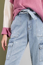 Load image into Gallery viewer, Washed Denim Cargo Pants