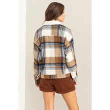 Load image into Gallery viewer, Troublemaker Plaid Teddy Fur Jacket