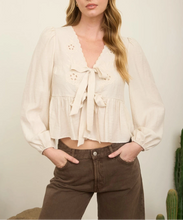 Load image into Gallery viewer, The Julia Floral Embroidery Blouse