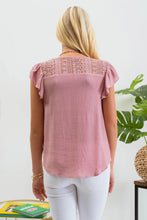 Load image into Gallery viewer, The Mayleen Ruffle Sleeve Top