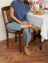 Load image into Gallery viewer, Stripe Denim Waist Tie Parachute Pants