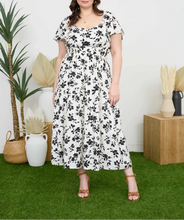 Load image into Gallery viewer, Plus Foral Midi Dress