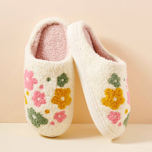 Load image into Gallery viewer, Flower Fuzzy Fleece Soft Slipper