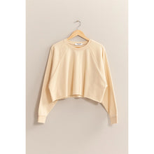 Load image into Gallery viewer, Raw Hem Cropped Sweatshirt