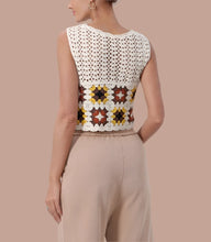Load image into Gallery viewer, Boho Granny Square Crochet Vest – Retro Knit