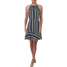 Load image into Gallery viewer, Striped Halter Flounce Dress