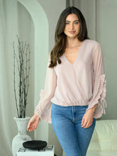 Load image into Gallery viewer, Bellisima Bell Sleeve Surplice Top