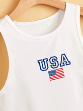 Load image into Gallery viewer, Patriotic Print Cropped Tank Top

