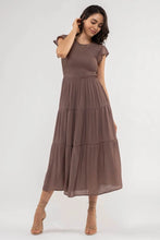 Load image into Gallery viewer, The Aitana Tiered Dress~Brown
