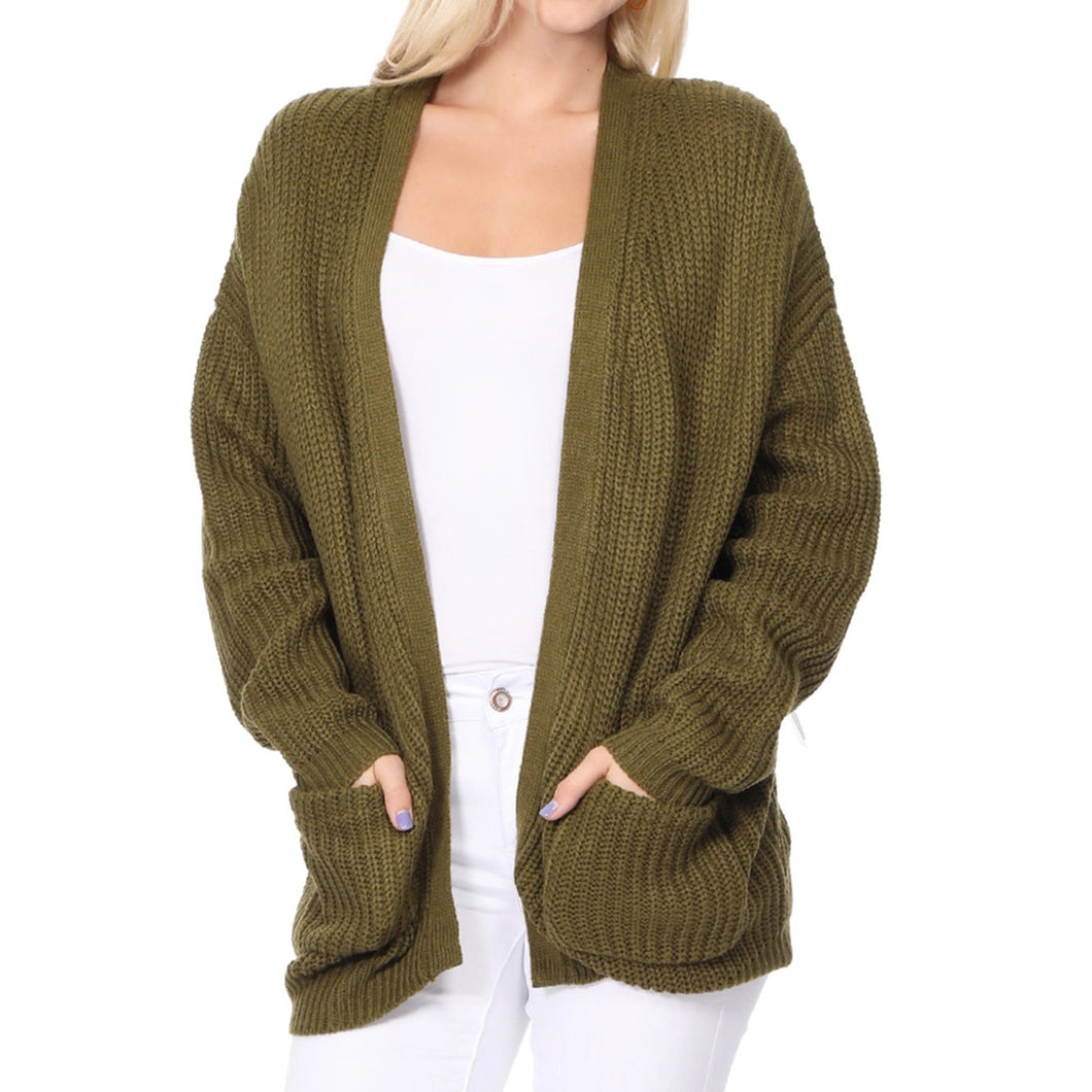Waffle Knit  Cardigan