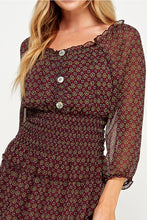 Load image into Gallery viewer, The Vino Dulce Peasant Dress
