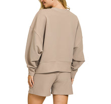 Load image into Gallery viewer, Ribbed Pullover &amp; Shorts Set
