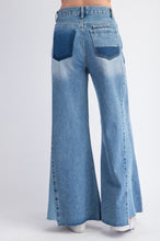 Load image into Gallery viewer, Washed Denim Bellbottom Jeans
