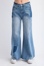 Load image into Gallery viewer, Washed Denim Bellbottom Jeans
