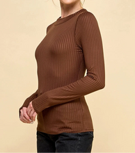 Load image into Gallery viewer, Ribbed Long Sleeve Top
