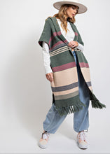 Load image into Gallery viewer, Multicolor Knitted Sweater Kimono
