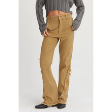 Load image into Gallery viewer, Washed Twill Distressed Flare Pants
