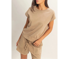 Load image into Gallery viewer, Sleeveless Crew Neck Top and Shorts Set

