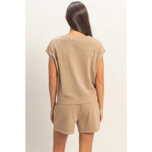 Load image into Gallery viewer, Sleeveless Crew Neck Top and Shorts Set
