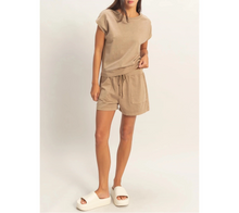 Load image into Gallery viewer, Sleeveless Crew Neck Top and Shorts Set
