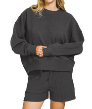 Load image into Gallery viewer, Ribbed Pullover &amp; Shorts Set
