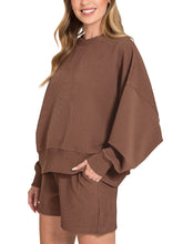 Load image into Gallery viewer, Ribbed Pullover &amp; Shorts Set

