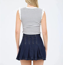 Load image into Gallery viewer, Ruffle Sleeveless Sweater Knit Top

