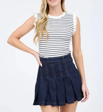 Load image into Gallery viewer, Ruffle Sleeveless Sweater Knit Top
