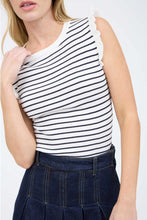 Load image into Gallery viewer, Ruffle Sleeveless Sweater Knit Top

