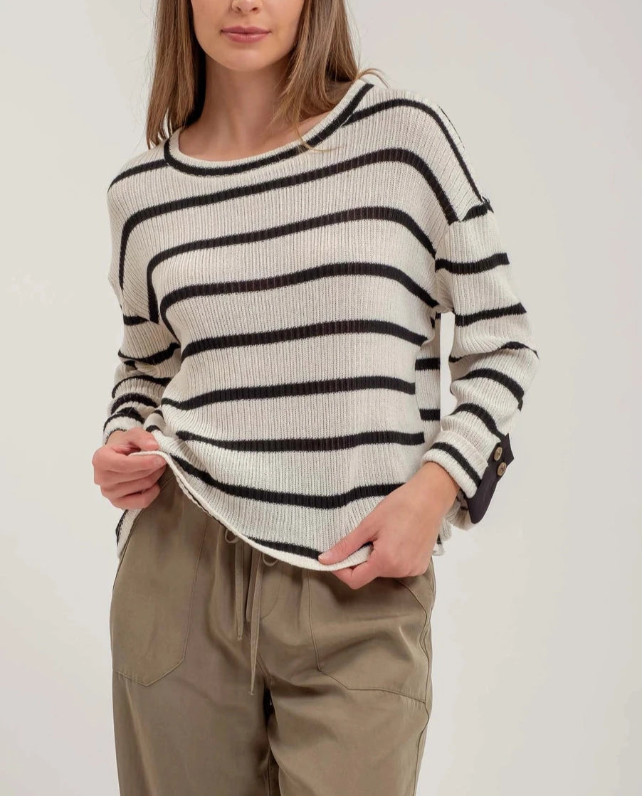 Stripe Relaxed Knit Top