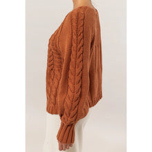 Load image into Gallery viewer, Cable Knit Pattern Sweater
