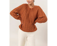 Load image into Gallery viewer, Cable Knit Pattern Sweater
