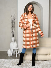 Load image into Gallery viewer, Fall Forever Sherpa Plaid Jacket
