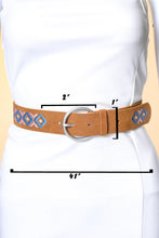 Load image into Gallery viewer, Boho Embroidered Round Buckle Belt
