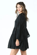 Load image into Gallery viewer, Bell Sleeve Swiss Dot Dress
