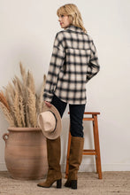 Load image into Gallery viewer, Extended Shoulder Plaid Shacket
