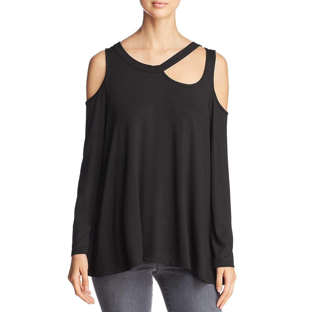 Cut-Out Long Sleeves T-Shirt