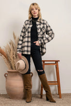 Load image into Gallery viewer, Extended Shoulder Plaid Shacket

