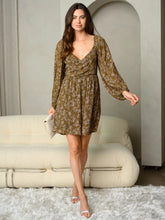 Load image into Gallery viewer, Surplice Front And Smocked Back Mini Dress
