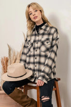 Load image into Gallery viewer, Extended Shoulder Plaid Shacket
